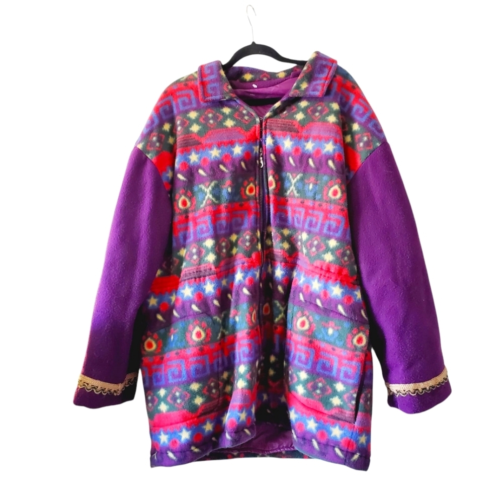 Vintage Multicolor Patterned Jacket